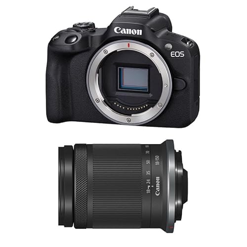 Canon EOS R50 Systemkamera + RF-S 18-150mm is STM Objektiv - Spiegellose Kamera (Digitalkamera mit Autofokus + Motiverkennung für Augen Tiere Fahrzeuge, 4k Videokamera, 15 Bilder pro Sekunde) schwarz Canon EOS R50 Systemkamera + RF-S 18-150mm is STM Objektiv - Spiegellose Kamera (Digitalkamera mit Autofokus + Motiverkennung für Augen Tiere Fahrzeuge, 4k Videokamera, 15 Bilder pro Sekunde) schwarz von Canon