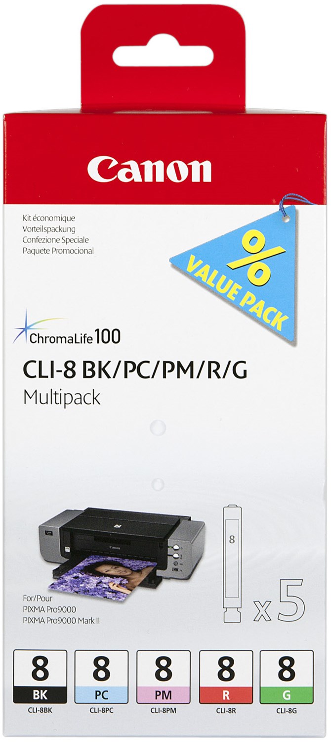 CLI-8 BK Tinten-Multipack 5-farbig von Canon