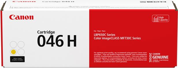 Canon 046 H - High Capacity - Gelb - Original - Tonerpatrone - für imageCLASS LBP654, MF731, MF735, i-SENSYS LBP653, LBP654, MF732, MF734, MF735 (1251C002) von Canon