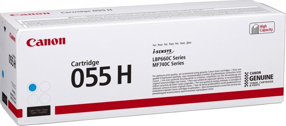 Canon 055 H - Hohe Ergiebigkeit - Cyan - Original - Tonerpatrone - für i-SENSYS LBP663Cdw, LBP664Cx, MF742Cdw, MF744Cdw, MF746Cx (3019C004) von Canon