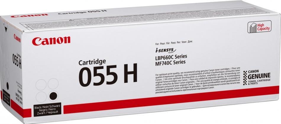 Canon 055 H - Hohe Ergiebigkeit - Schwarz - Original - Tonerpatrone - für i-SENSYS LBP663Cdw, LBP664Cx, MF742Cdw, MF744Cdw, MF746Cx (3020C004) von Canon