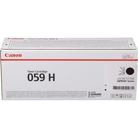 Canon 059 H - Mit hoher Kapazität - Schwarz - Original - Tonerpatrone - für i-SENSYS LBP852Cx, Satera LBP851C, LBP852Ci (3627C001) von Canon