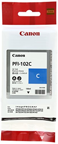 Canon 0896B001 PFI-102C Farbpatrone cyan Standardkapazität 130ml 1er-Pack von Canon