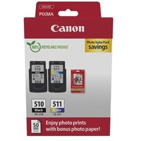 Canon 2970B017 PG-510 / CL-511 Druckerpatrone + Fotopapier-Vorteilspaket Canon 2970B017 PG-510 / CL-511 Druckerpatrone + Fotopapier-Vorteilspaket von Canon