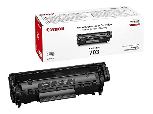 Canon 703 Bk original Toner Schwarz für ISensys Laserdrucker, 2000 SEITEN, 7616A005 von Canon