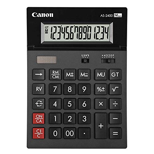 Canon AS2400 anzeigender Tischrechner (14-stellig) AS-2400 grau von Canon