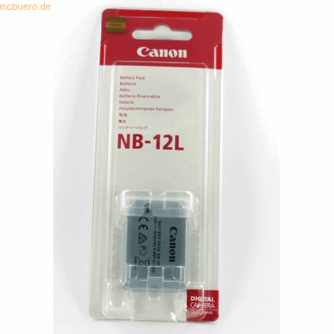 Canon Akku für Canon NB-12L Li-Ion 3,6 Volt 1910 mAh grau von Canon