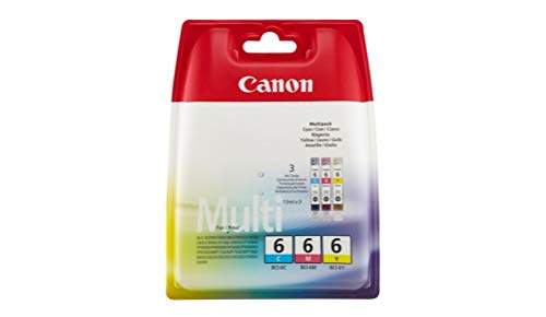 Canon BCI 6 3 original Tintenpatrone Cian/Magenta/Amarillo für Pixma Drucker iP3000 iP4000 iP4000R iP5000 iP8500 von Canon