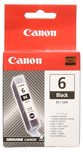 Canon BCI 6 original Tintenpatrone Schwarz für Pixma Drucker iP4000 iP4000R iP5000 iP8500 von Canon