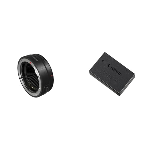 Canon Bajonettadapter EF-EOS R für EOS R Systemkameras kompatibel mit EF und EF-S Objektiven Schwarz & 9967B002 Akku LP-E17, schwarz von Canon