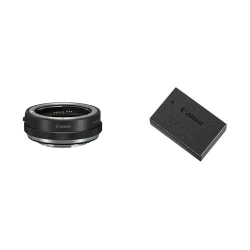 Canon Bajonettadapter EF-EOS R mit Objektiv-Steuerring für EOS R Systemkameras kompatibel mit EF und EF-S Objektiven Schwarz & 9967B002 Akku LP-E17, schwarz von Canon