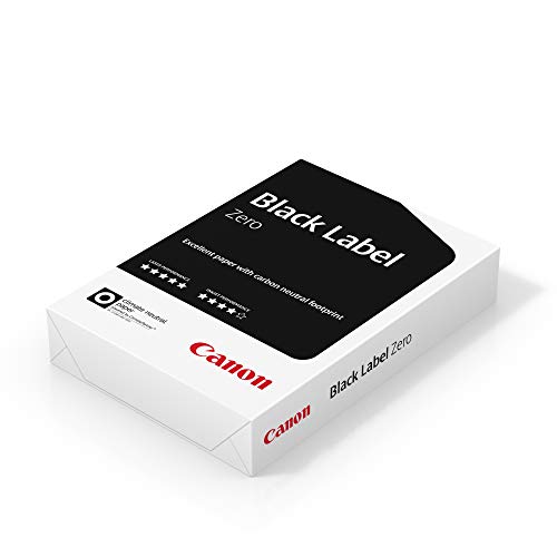 Canon Black Label Zero Druckerpapier, 4-fach gelocht, A4, 80 g/m², 1 Ries (500 Blatt), kohlenstoffneutrales Papier für Alltag und Büro von Canon