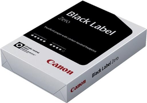 Canon Black Label Zero FSC. Empfohlene Nutzung: Laser-/Inkjet-Druck, Papiergröße: A4 (210x297 mm), Blätter pro Packung: 500 Blätter. Zertifizierung: TCF (99859254) von Canon