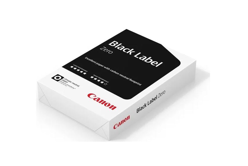 Canon Black Label Zero Papier, A4,500 Blatt 80g klimaneutral im Karton Flächengewicht 80 g/m² ISO536 (99840554) von Canon