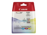 Canon CLI-521 C/M/Y Farbtinte Multipack, Tinte auf Pigmentbasis, 3 Stück(e) von Canon