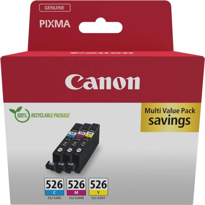Canon CLI-526 C/M/Y Multipack (4541B019) von Canon