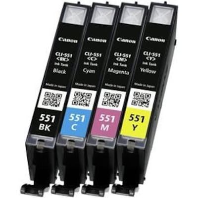 Canon CLI-551 Druckerpatronen Multipack Cyan Magenta Gelb Schwarz 6509B009 von Canon