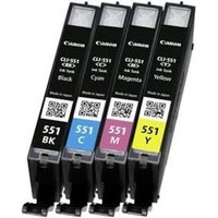 Canon CLI-551 Druckerpatronen Multipack Cyan Magenta Gelb Schwarz 6509B009 von Canon