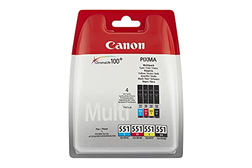 Canon CLI-551 Multipack BK/C/M/Y Druckerpatrone Original Tintenpatrone für Pixma Canon CLI-551 Multipack BK/C/M/Y Druckerpatrone Original Tintenpatrone für Pixma von Canon