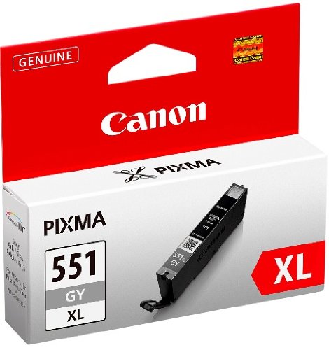 Canon CLI-551 X L GY Grau Tintenpatrone für Tintenstrahldrucker (grau, Canon Pixma MG6350, hoch, A4, ISO/IEC 24734, Tintenstrahl, Blister) von Canon