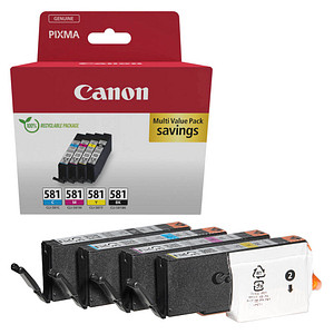 Canon CLI-581 BK/C/M/Y  schwarz, cyan, magenta, gelb Druckerpatronen, 4er-Set von Canon