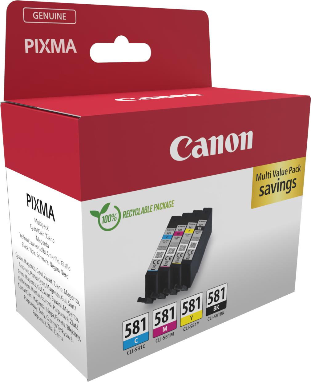 Canon CLI-581 C/M/Y/BK Multipack (2103C007) von Canon