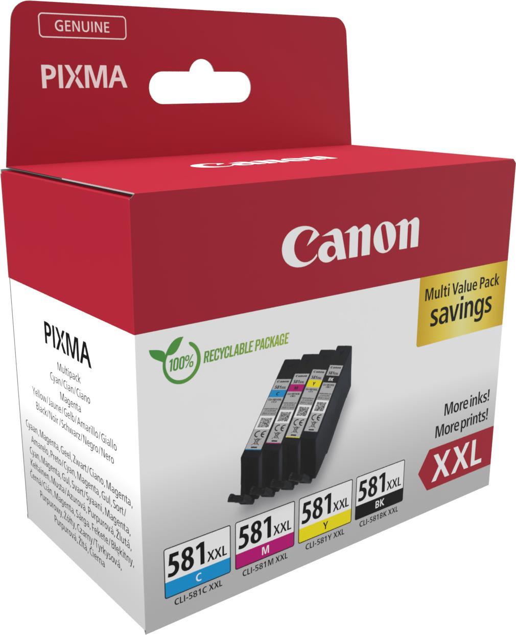 Canon CLI-581XXL BK/C/M/Y Multipack (1998C006) von Canon