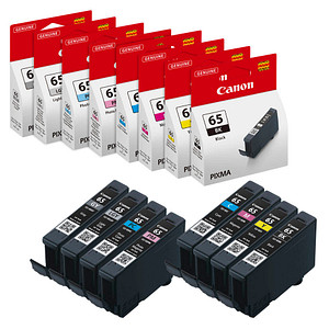 Canon CLI-65BK/C/M/Y/PC/PM/GY/LGY schwarz, cyan, magenta, gelb, Foto cyan, Foto magenta, grau, hellgrau Druckerpatronen, 8er-Set Canon CLI-65BK/C/M/Y/PC/PM/GY/LGY schwarz, cyan, magenta, gelb, Foto cyan, Foto magenta, grau, hellgrau Druckerpatronen, 8er-Set von Canon
