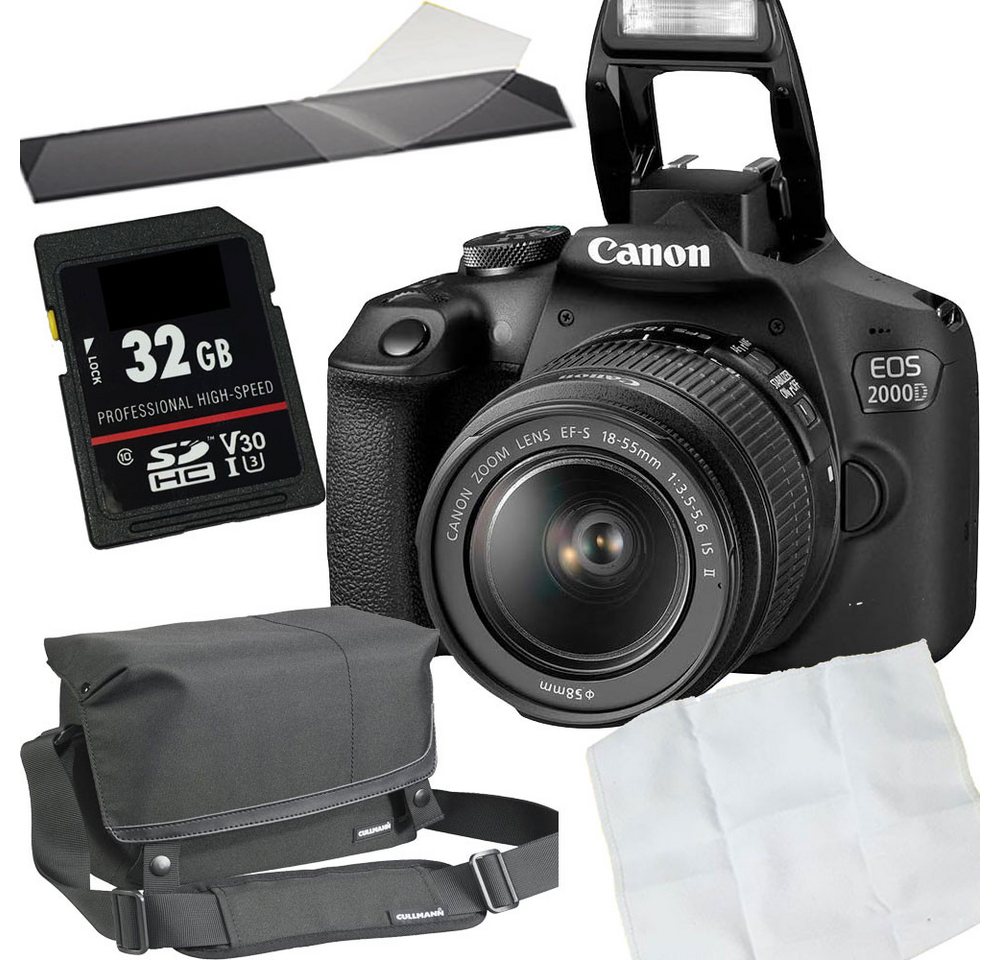 Canon Canon EOS 2000D+EF-S 18-55mm schwarz Set Angebot Spiegelreflexkamera (inkl. Karte, Tasche, Mikrofasertuch, Display-Schutzfolie) Canon Canon EOS 2000D+EF-S 18-55mm schwarz Set Angebot Spiegelreflexkamera (inkl. Karte, Tasche, Mikrofasertuch, Display-Schutzfolie) von Canon