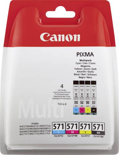Canon Druckerpatrone CLI-571 BKCMY Original Kombi-Pack Foto Schwarz, Cyan, Magenta, Gelb 0386C005 Canon Druckerpatrone CLI-571 BKCMY Original Kombi-Pack Foto Schwarz, Cyan, Magenta, Gelb 0386C005 von Canon
