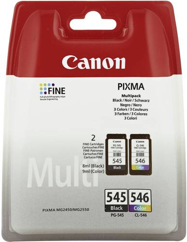 Canon Druckerpatrone PG-545, CL-546 Original Kombi-Pack Schwarz, Cyan, Magenta, Gelb 8287B005 Canon Druckerpatrone PG-545, CL-546 Original Kombi-Pack Schwarz, Cyan, Magenta, Gelb 8287B005 von Canon