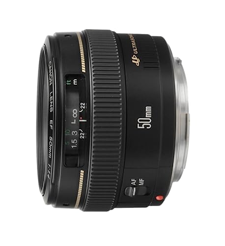 Canon Objektiv EF 50mm F1.4 USM Lens für EOS (Festbrennweite, 58mm Filtergewinde, AF-Motor) schwarz von Canon