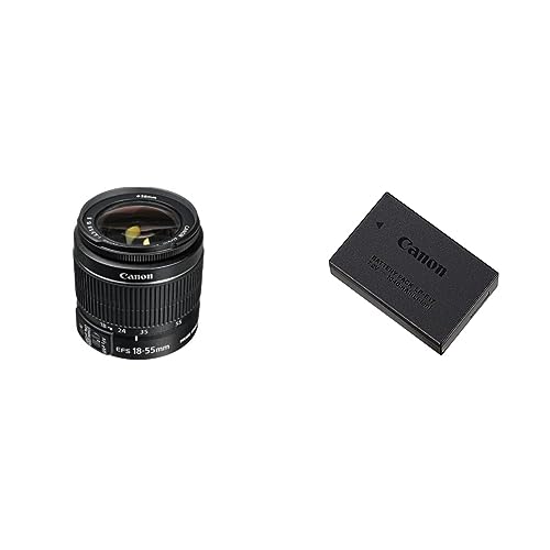 Canon EF-S 18-55mm F3.5-5.6 is II Universalzoom-Objektiv (58mm Filtergewinde) schwarz & 9967B002 Akku LP-E17, schwarz von Canon