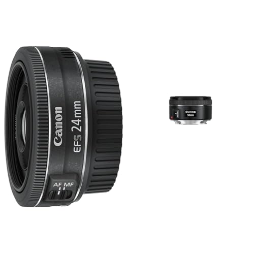 Canon EF-S 24 mm 1:2.8 STM Objektiv schwarz & EF 50 mm f/1.8 STM Objektiv, schwarz von Canon