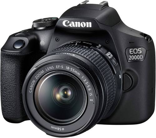 Canon EOS-2000D Digitale Spiegelreflexkamera EF-S 18-55mm IS II 24.1 Megapixel Schwarz Optischer Suc von Canon