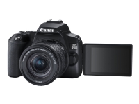 Canon EOS 250D - Digitalkamera - SLR - 24,1 MP - APS-C - 4K / 25 fps - 3x optisk zoom EF-S 18-55 mm IS STM objektiv - Wi-Fi, Bluetooth - sort von Canon