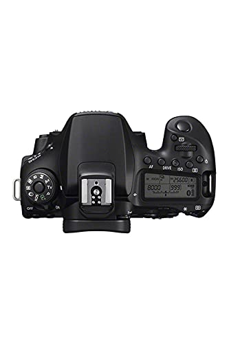 Canon EOS 90D Spiegelreflexkamera Gehäuse Body (32,5 Megapixel, 7,7 cm (3 Zoll), Bluetooth, Vari-Angle Touch Display, APS-C Sensor, 4k, Full-HD, DIGIC 8, WLAN), schwarz von Canon