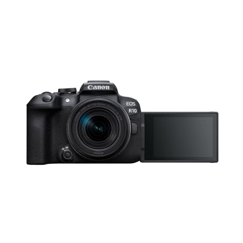 Canon EOS R10 Kamera spiegellose Camera + RF-S 18-150mm F4.5-6.3 is STM Objektiv (Hybridkamera, DSLR Upgrade, 15 B/s, 4K Videos, Dual Pixel CMOS AF II Fokussystem, WLAN) schwarz von Canon