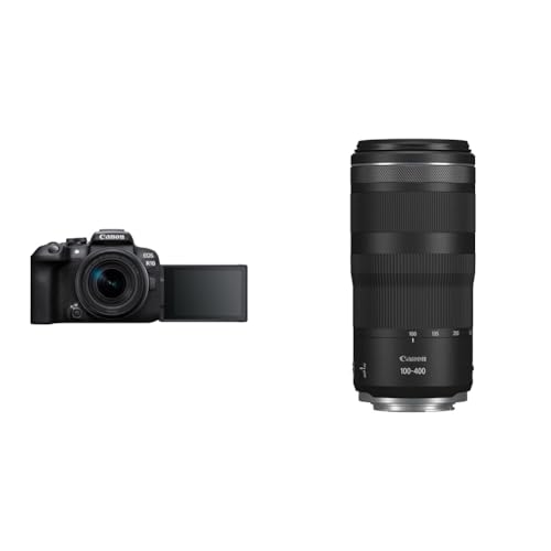 Canon EOS R10 Kamera spiegellose Camera + RF-S 18-150mm F4.5-6.3 is STM Objektiv schwarz & RF 100-400mm F5.6-8 is USM Telezoomobjektiv von Canon