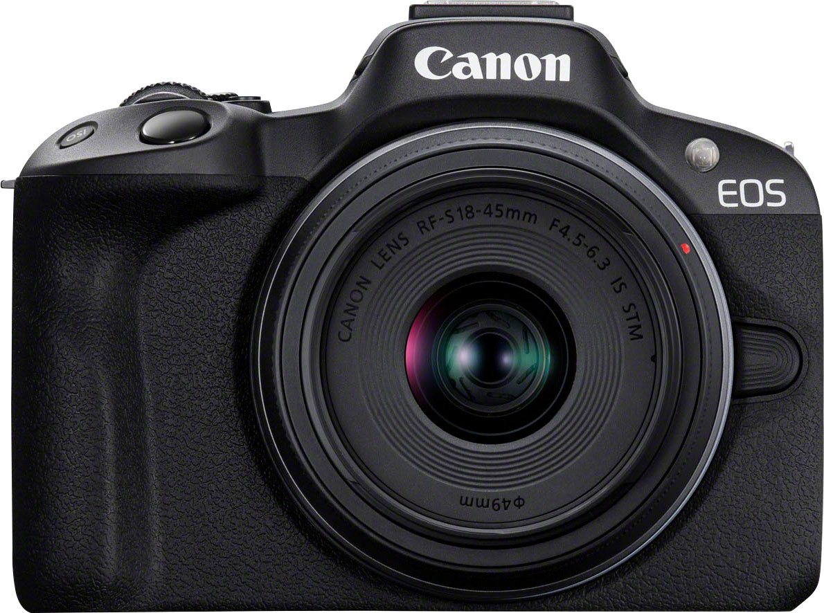 Canon EOS R50 + RF-S 18-45mm F4.5-6.3 IS STM Kit Systemkamera (RF-S 18-45mm F4.5-6.3 IS STM, 24,2 MP, Bluetooth, WLAN, inkl. RF-S Objektiv 18-45 IS) von Canon