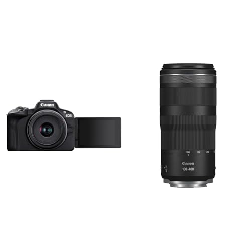 Canon EOS R50 Systemkamera + RF-S 18-45 is STM Objektiv - Spiegellose Kamera & Objektiv RF 100-400mm F5.6-8 is USM Supertele-Objektiv Canon EOS R50 Systemkamera + RF-S 18-45 is STM Objektiv - Spiegellose Kamera & Objektiv RF 100-400mm F5.6-8 is USM Supertele-Objektiv von Canon
