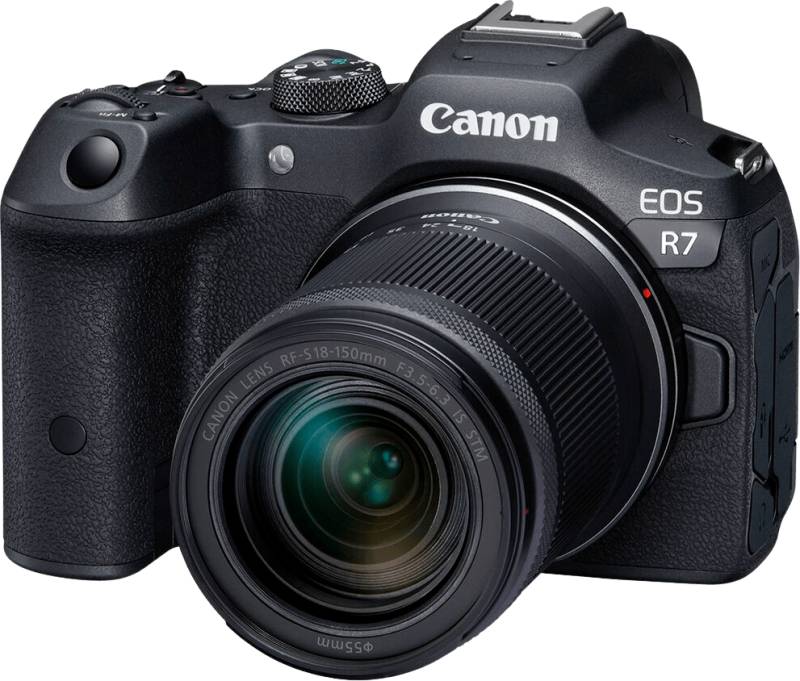 Canon EOS R7 + RF-S 18-150mm f/3,5-6,3 IS STM + EF-EOS R Bajonett-Adapter von Canon