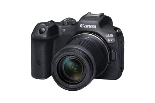 Canon EOS R7 Kamera spiegellose Camera + RF-S 18-150mm F3.5-6.3 is STM Objektiv (DSLR Upgrade, Hybridkamera, 4K/30p Videoaufnahmen, bis zu 15 B/s, WLAN) schwarz von Canon