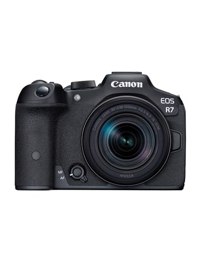 Canon EOS R7 Kamera spiegellose Camera + RF-S 18-150mm F3.5-6.3 is STM Objektiv (DSLR Upgrade, Hybridkamera, 4K/30p Videoaufnahmen, bis zu 15 B/s, WLAN) schwarz von Canon