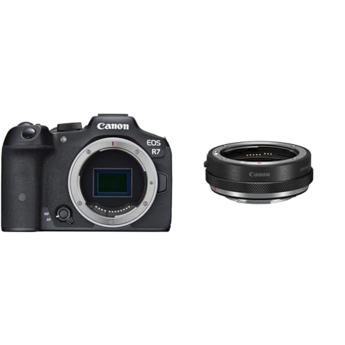 Canon EOS R7 Kamera spiegellose Camera & Bajonettadapter EF-EOS R mit Objektiv-Steuerring für EOS R Systemkameras kompatibel mit EF und EF-S Objektiven Schwarz Canon EOS R7 Kamera spiegellose Camera & Bajonettadapter EF-EOS R mit Objektiv-Steuerring für EOS R Systemkameras kompatibel mit EF und EF-S Objektiven Schwarz von Canon