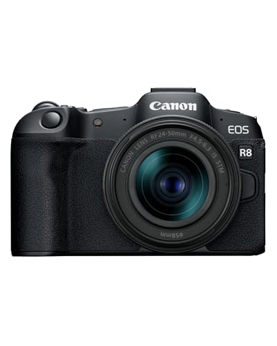 Canon EOS R8 Systemkamera + RF 24-50mm F4.5-6.3 is STM Objektiv - Spiegellose Vollformat Kamera (Digitalkamera mit Autofokus und Motiverkennung für Augen Tiere Fahrzeuge, 4k Videokamera, WiFi) von Canon