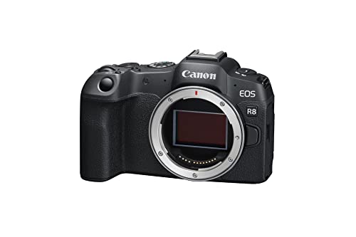 Canon EOS R8 spiegellose Vollbildkamera (nur Gehäuse) mit 24,2 MP, 4K-Video, DIGIC X Bildprozessor (Schwarz) von Canon