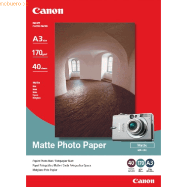 Canon Fotopapier Inkjet MP-101 A3 170g/qm VE=40 Blatt von Canon