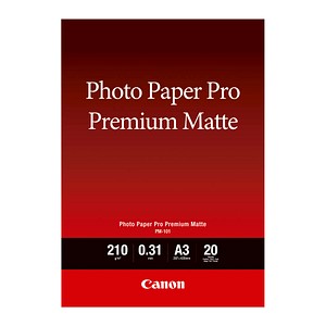 Canon Fotopapier PM-101 DIN A3 matt 210 g/qm 20 Blatt von Canon