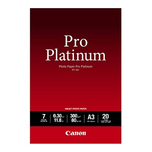 Canon Fotopapier PT-101 DIN A3 glänzend 300 g/qm 20 Blatt von Canon